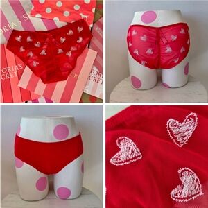 Victoria's Secret VTG Cotton Lingerie Ruching Hiphugger Panty NWT Valentine'sDay